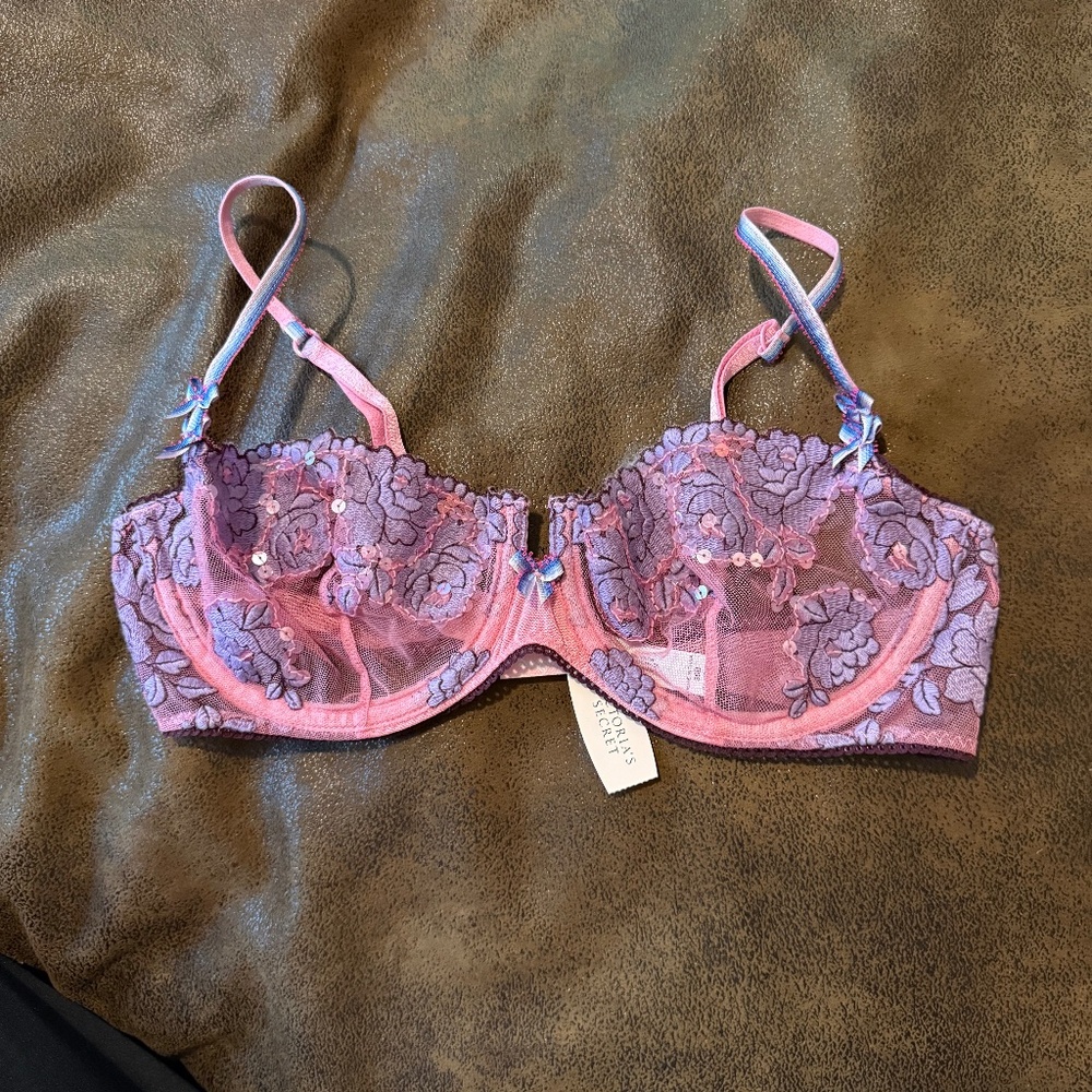 Victoria's Secret Angel Sheer Unlined Demi bra Style 1973 36B NWT